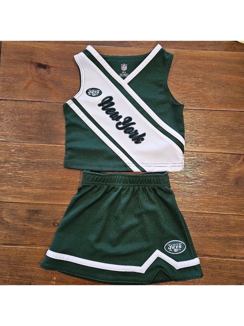 NFL NEW YORK JETS GIRL'S CHEER OUTFIT SIZE 3T-3